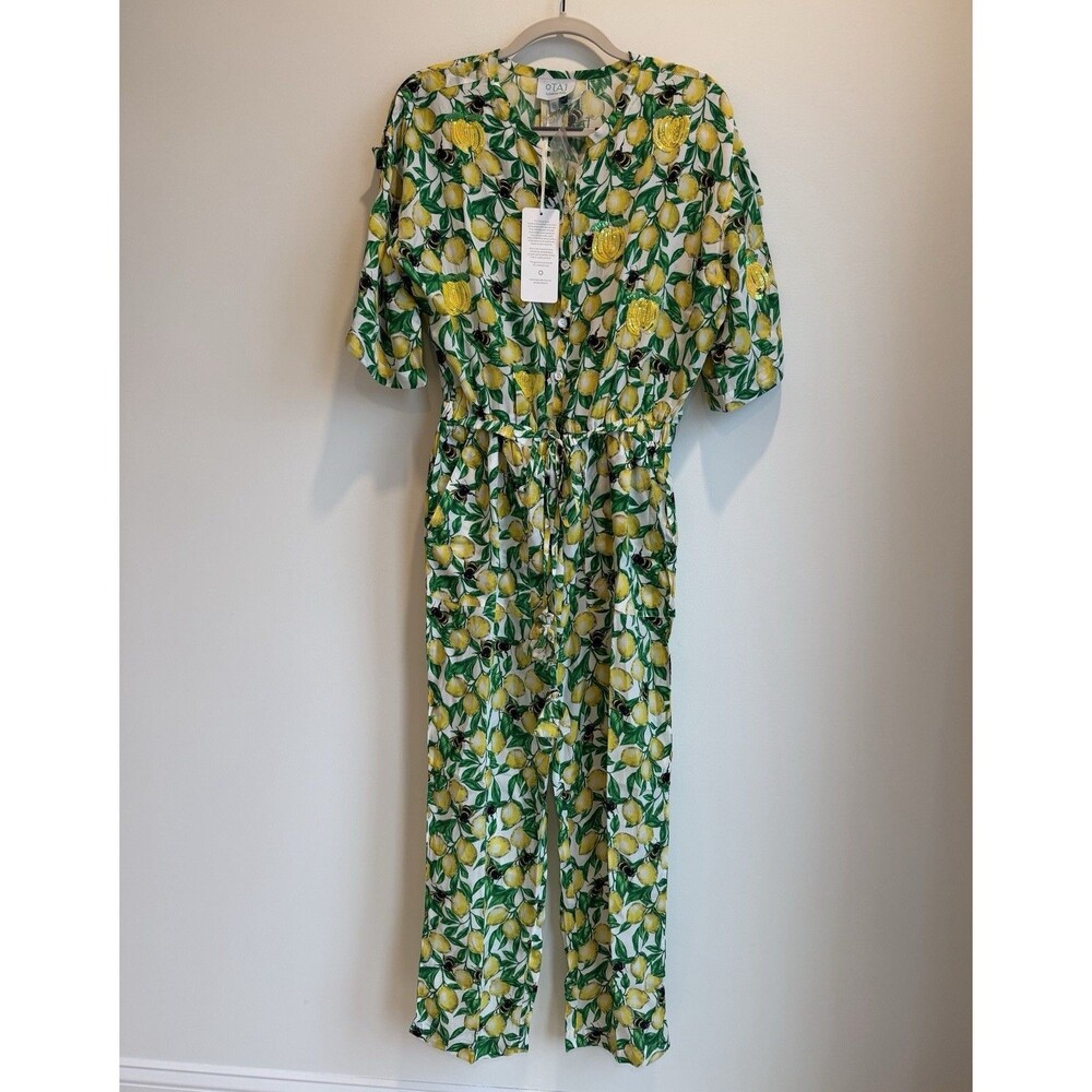 TAJ By Sabrina Crippa Limoncello Jumpsuit-Bees & Lemons-Size S-NWT
